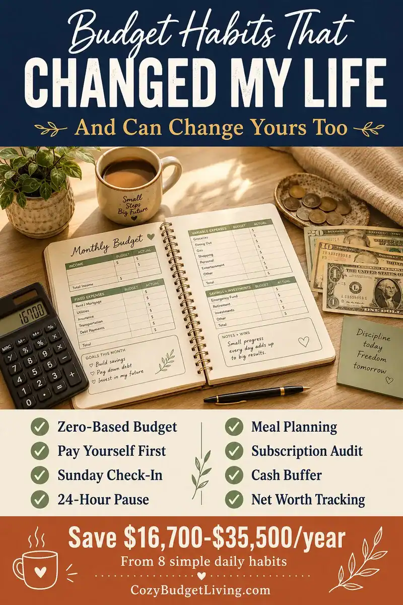 budget habits that changed my life - 8 simple money habits that save $16700 to $35500 every year