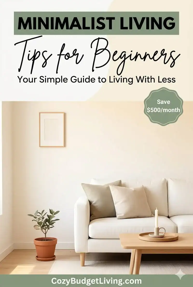 minimalist living tips for beginners - simple guide to living with less for everyday Americans