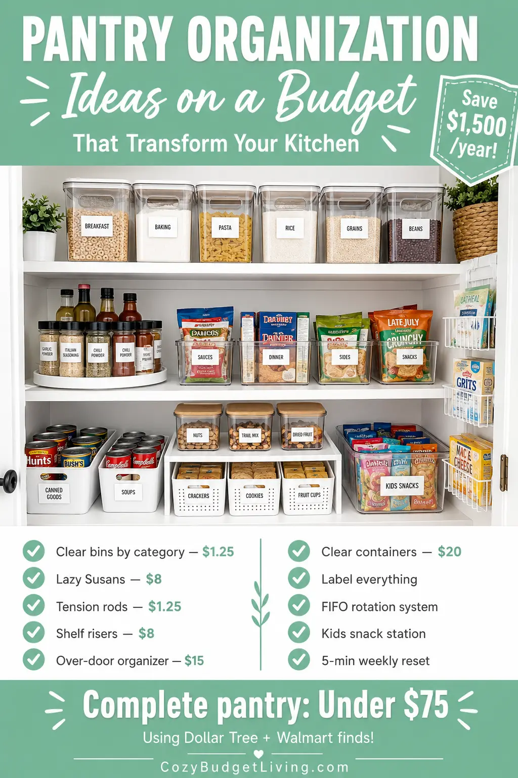 Pantry Organization Ideas on a Budget (That Transform Your Kitchen)